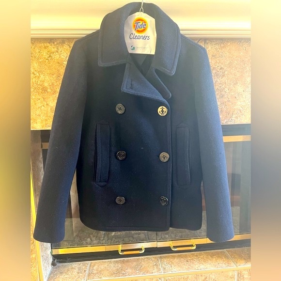 GAP Women’s Pea Coat-Navy Blue - Picture 4 of 16